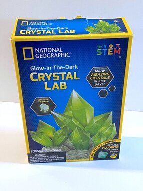 National Geographic Glow-in-the-Dark Crystal Grow Lab Kit for Kids Educational A